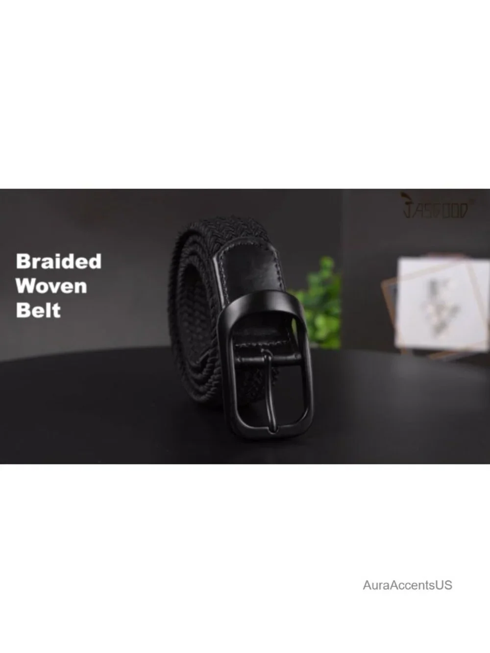 Stretch Woven Braided Belt 1 3/8 Casual Golf Belt for Jeans Pants